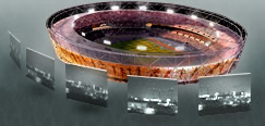 Live Fish Eye Webcam on London 2012 Olympic Stadium